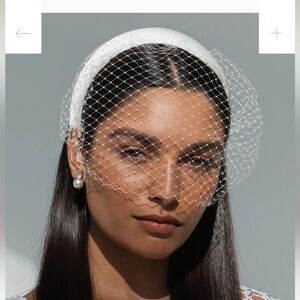 Elegant White Veil Headband